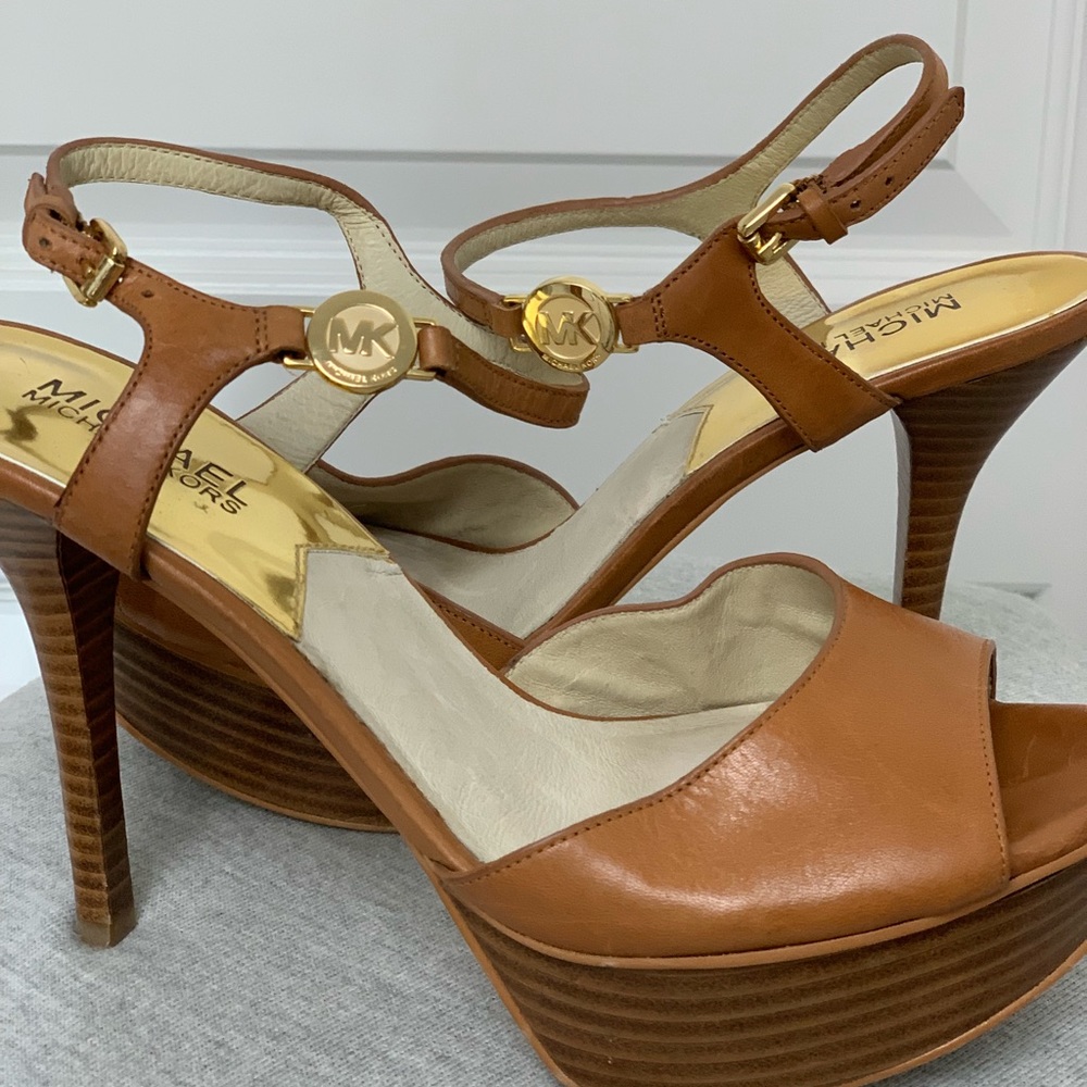 MICHAEL Michael Kors Leather Platform Heels